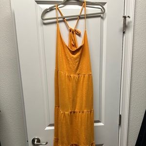 Tie-Back Tiered Midi Cami Swing Dress for Women